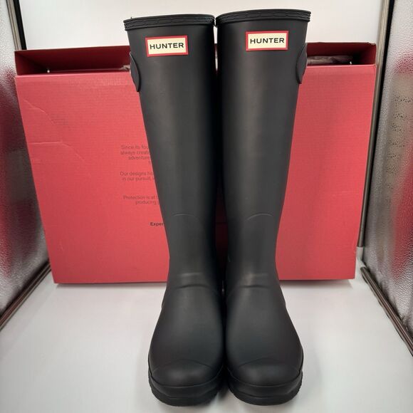 Hunter Original Tour Tall Boot, Black Winter, Rain Boot, Women’s Size 9 New - Picture 1 of 15
